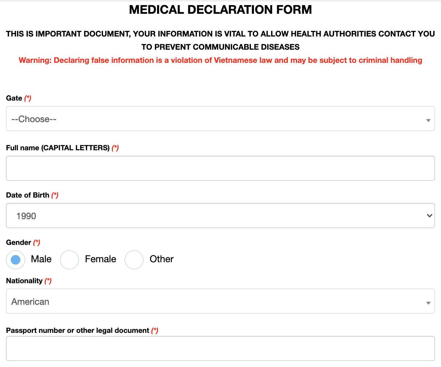What Is A Flight Declaration Form at Ricardo Chang blog
